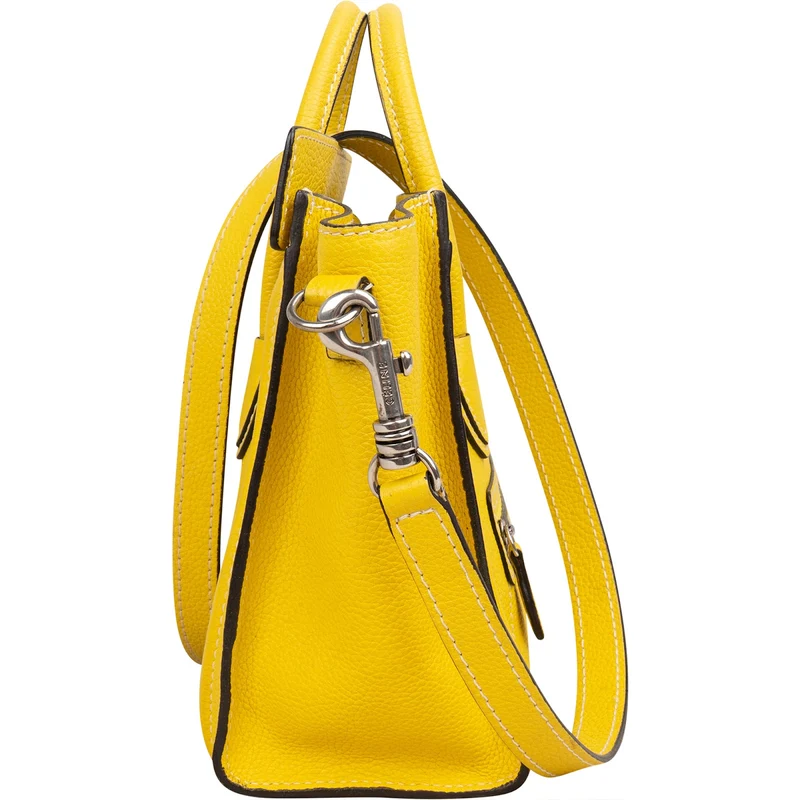 Céline Yellow Grained Leather Luggage Nano Crossbody Handbag