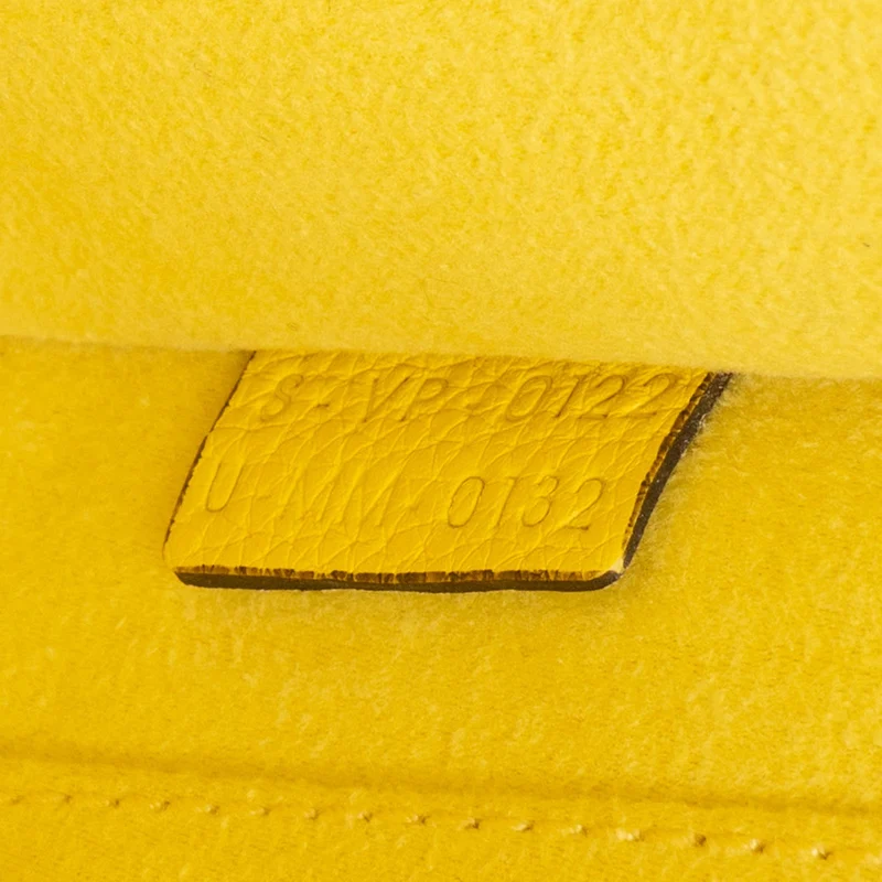 Céline Yellow Grained Leather Luggage Nano Crossbody Handbag