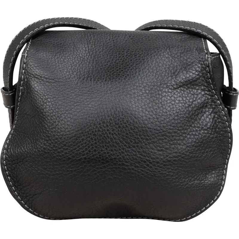 Chloé Grained Calfskin Small Marcie Saddle Crossbody Bag