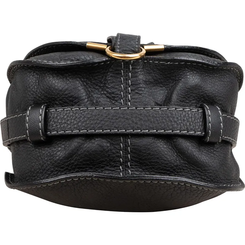 Chloé Grained Calfskin Small Marcie Saddle Crossbody Bag