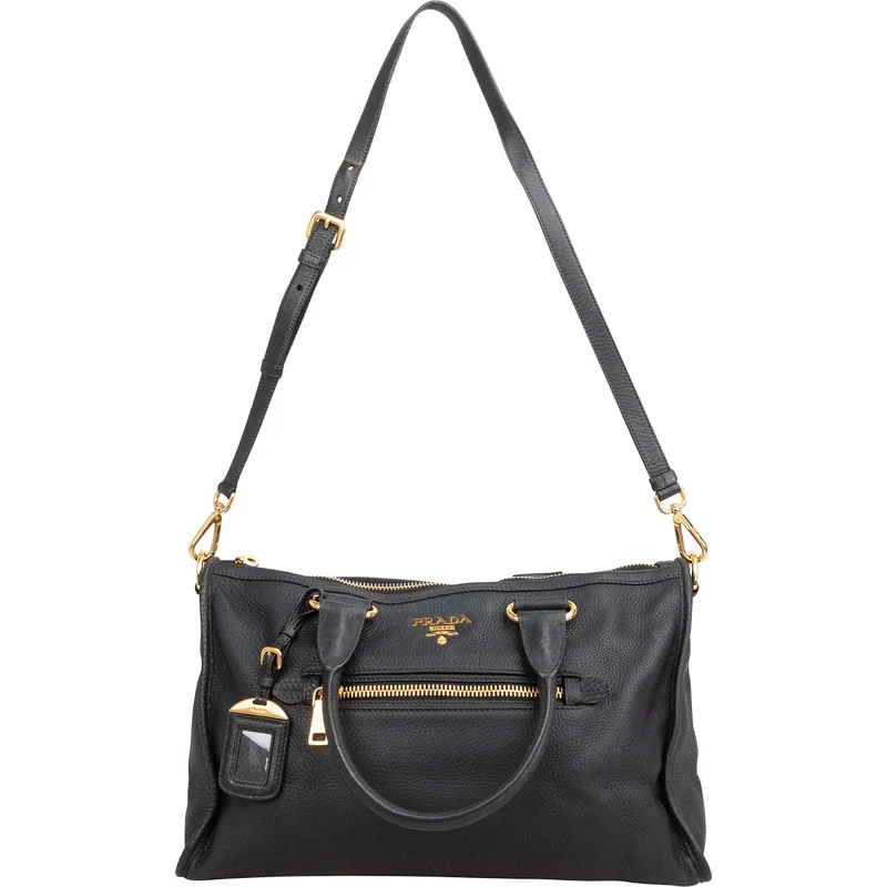 Prada Vitello Daino Leather Tote Handbag