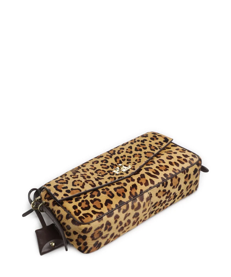 Lauren Ralph Lauren Farrah Medium Schultertasche modern leopard/chestnut brown
