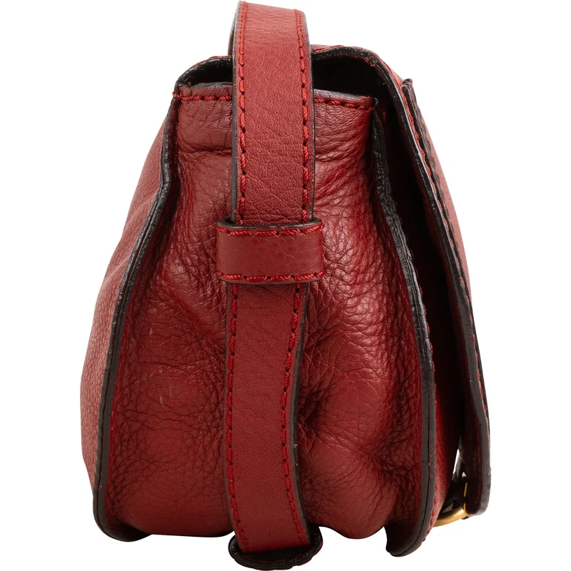 Chloé Grained Leather Mini Marcie Saddle Crossbody Bag