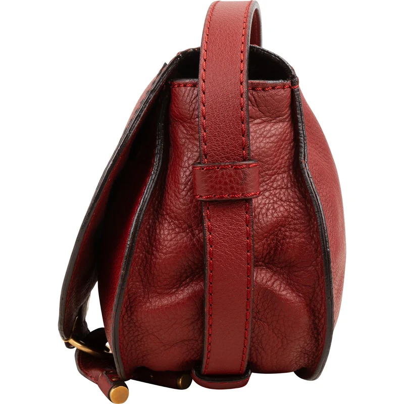 Chloé Grained Leather Mini Marcie Saddle Crossbody Bag