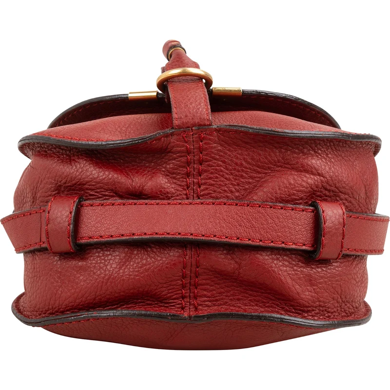 Chloé Grained Leather Mini Marcie Saddle Crossbody Bag