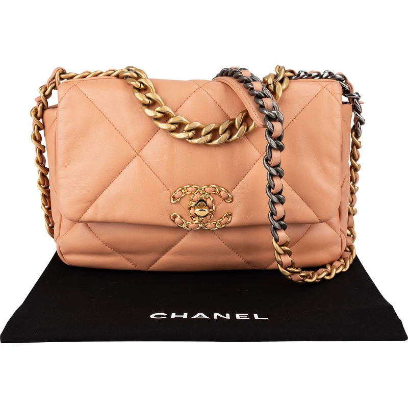 Chanel 19 Quilted Lambskin Chanel Single Flap Shoulder Bag