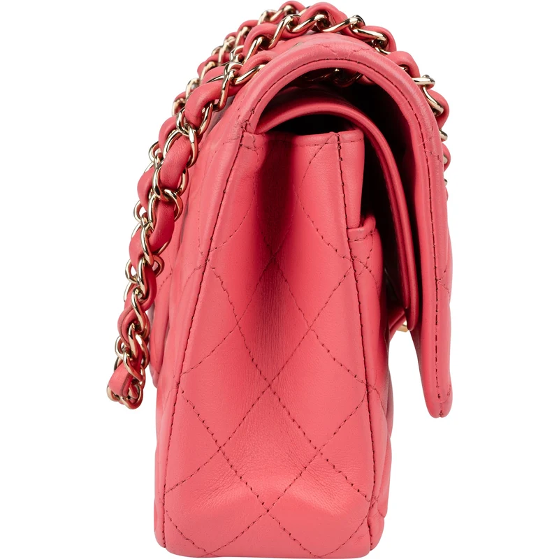 Chanel Quilted Lambskin Gold Medium Double Flap Shoulder Bag