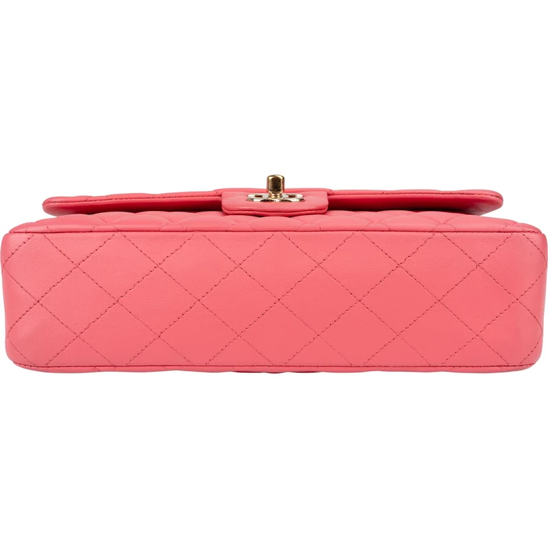 Chanel Quilted Lambskin Gold Medium Double Flap Shoulder Bag