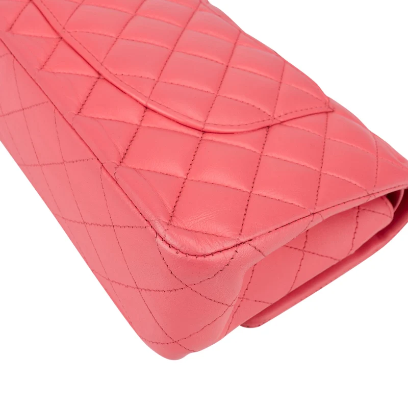 Chanel Quilted Lambskin Gold Medium Double Flap Shoulder Bag
