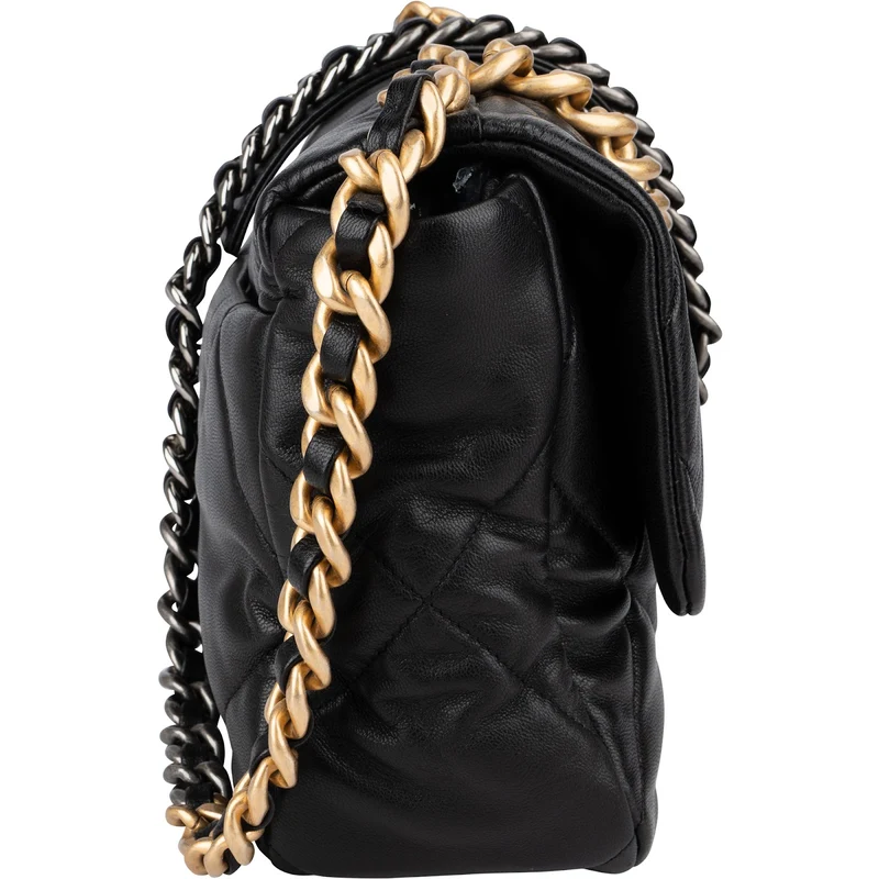 Chanel 19 Quilted Lambskin Single Flap Crossbody Bag Large