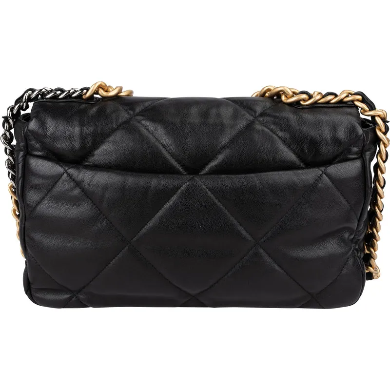 Chanel 19 Quilted Lambskin Single Flap Crossbody Bag Large