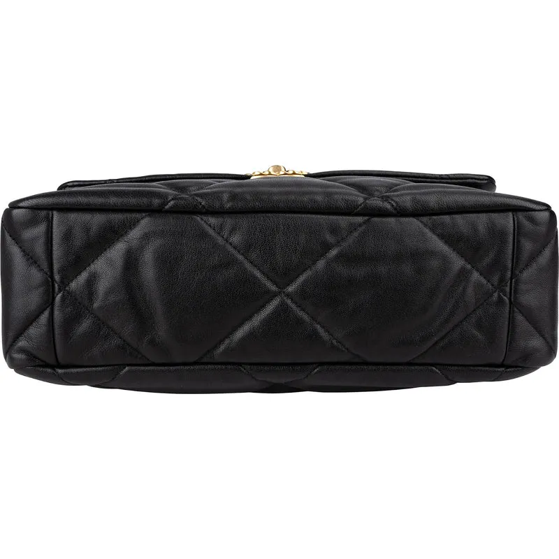 Chanel 19 Quilted Lambskin Single Flap Crossbody Bag Large