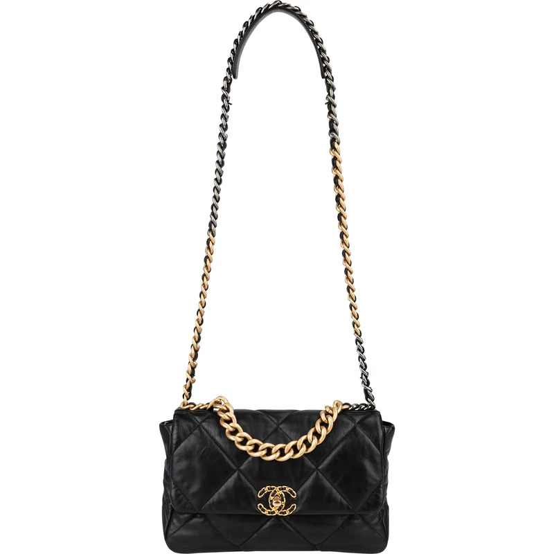 Chanel 19 Quilted Lambskin Single Flap Crossbody Bag Large