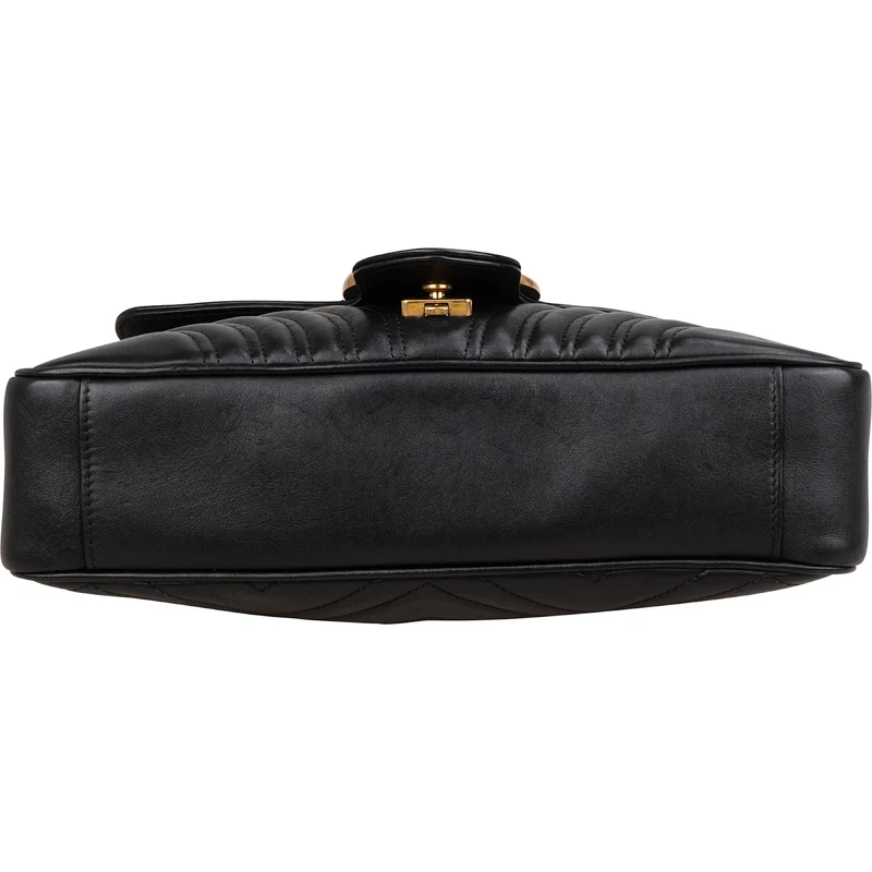 Gucci Matelassé Leather GG Large Marmont Shoulder Crossbody Bag