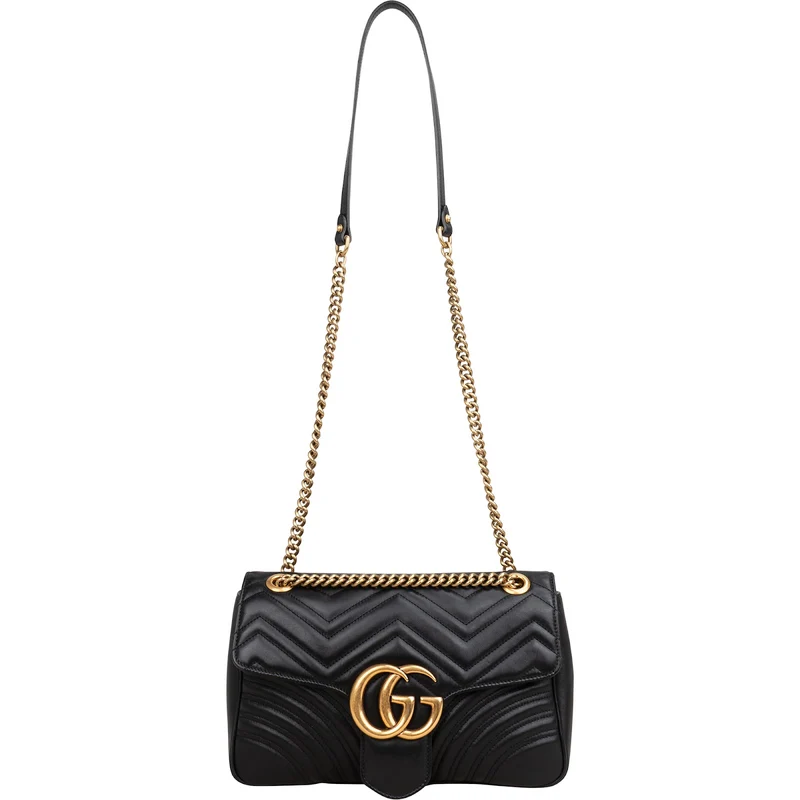 Gucci Matelassé Leather GG Large Marmont Shoulder Crossbody Bag