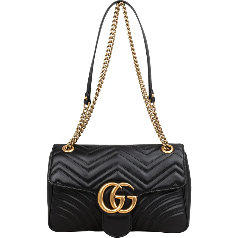 Gucci Matelassé Leather GG Large Marmont Shoulder Crossbody Bag