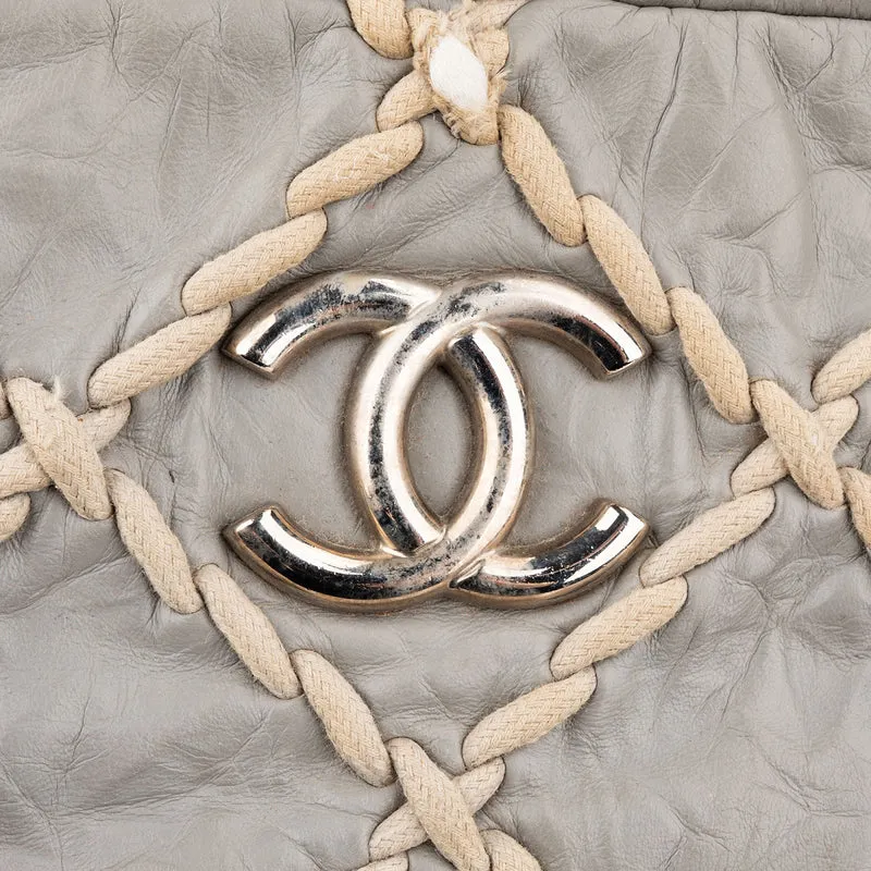 Chanel Crinkled Leather Braided Bowler Shoulder Bag