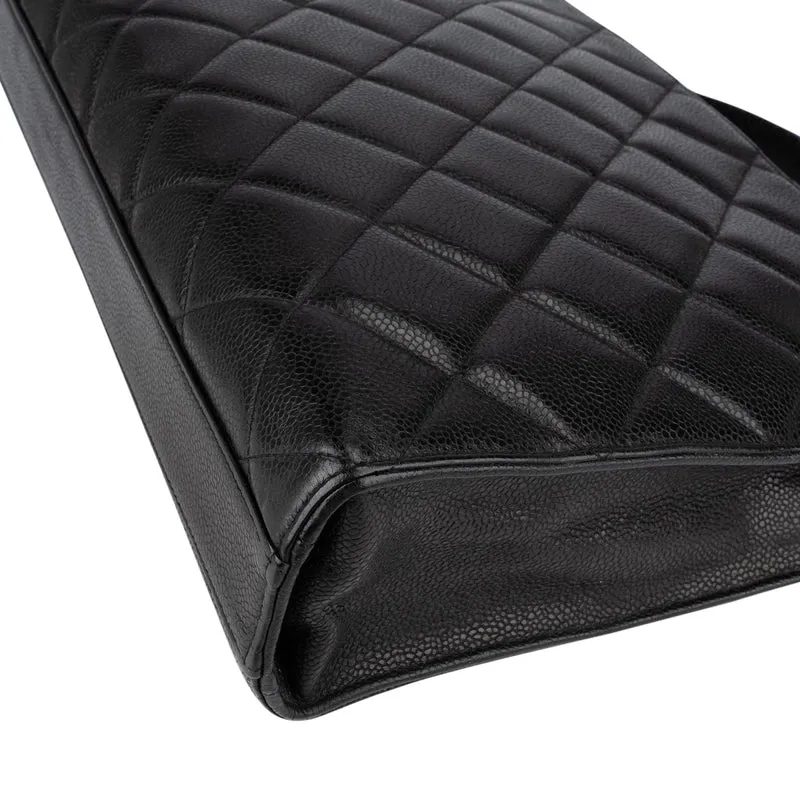 Chanel Quilted Caviar Leather 24K Top Handle Briefcase Handbag