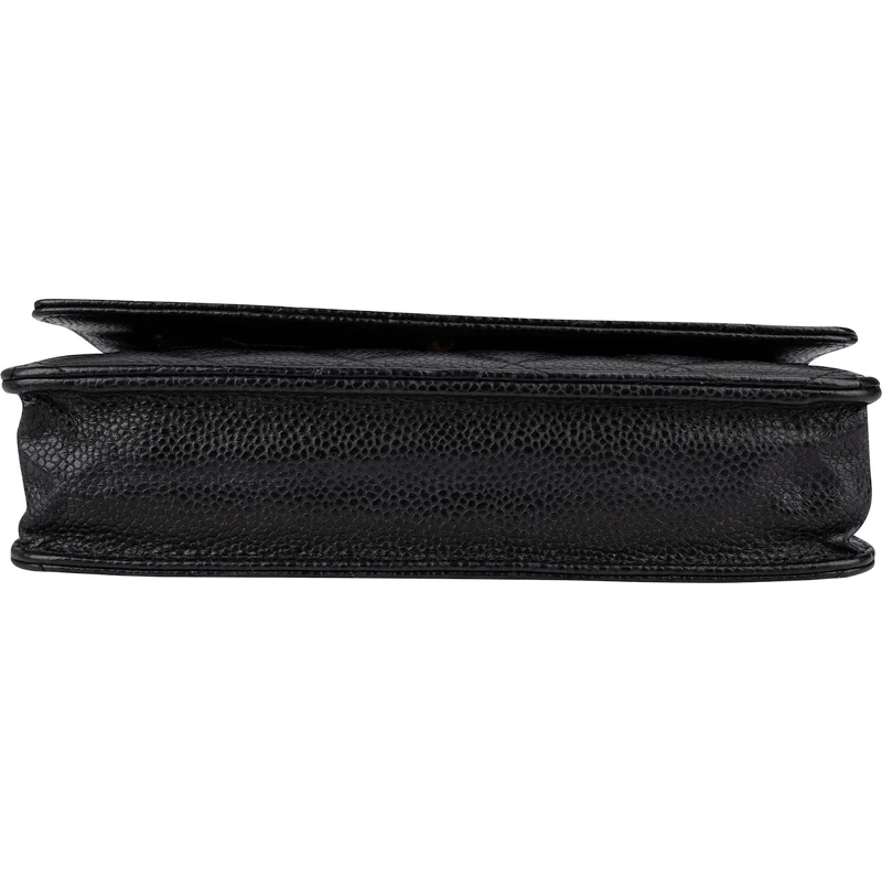 Chanel Quilted Caviar Leather Wallet On Chain Crossbody Bag