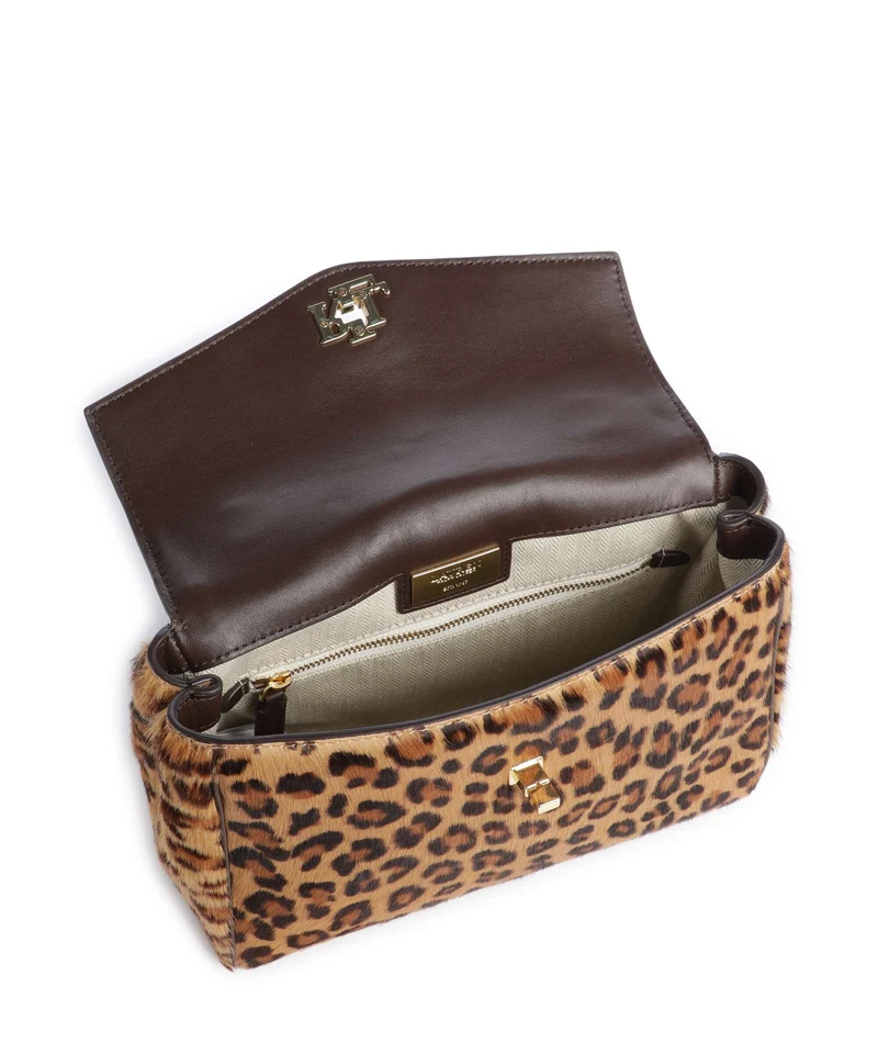 Lauren Ralph Lauren Farrah Small Handtasche modern leopard/chestnut brown