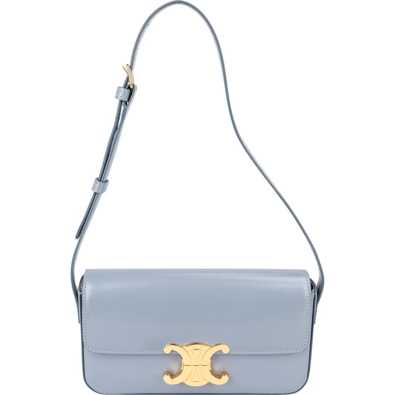 Celine Shiny Calfskin Teen Triomphe Shoulder Bag