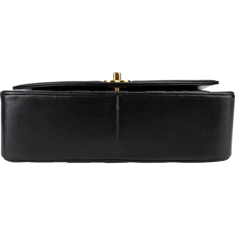 Chanel Quilted Lambskin 24K Gold Diana Single Flap Crossbody Bag