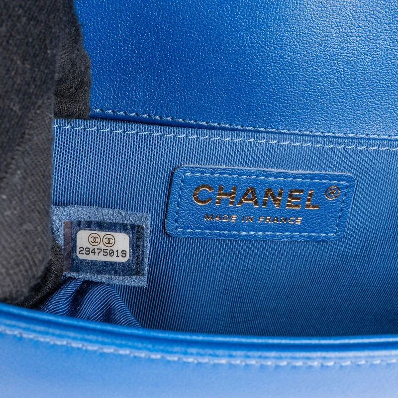 Chanel Quilted Lambskin Medium Boy Single Flap Crossbody Bag