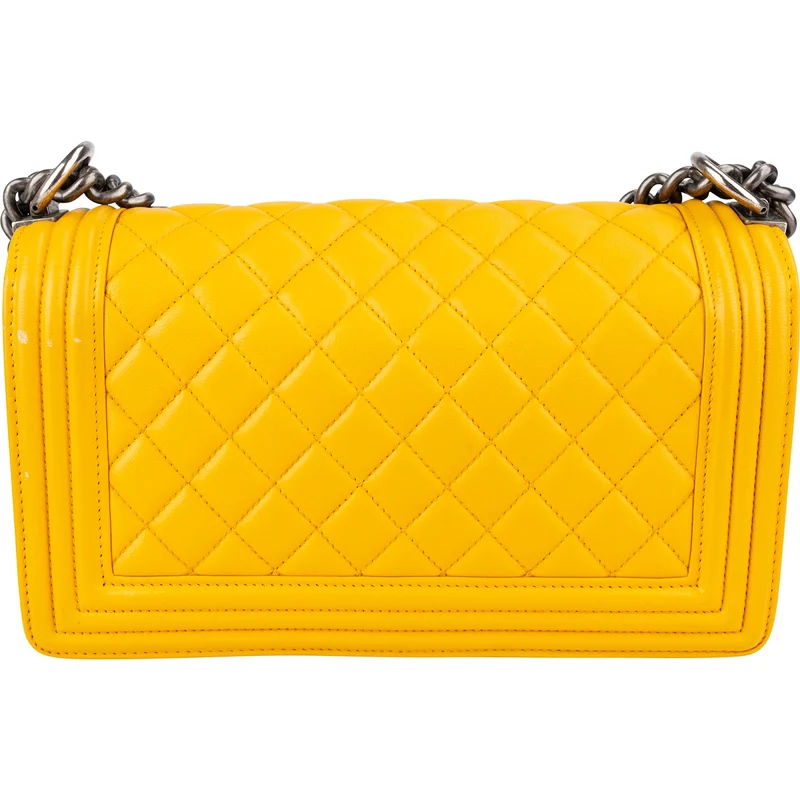 Chanel Quilted Lambskin Medium Boy Single Flap Crossbody Bag