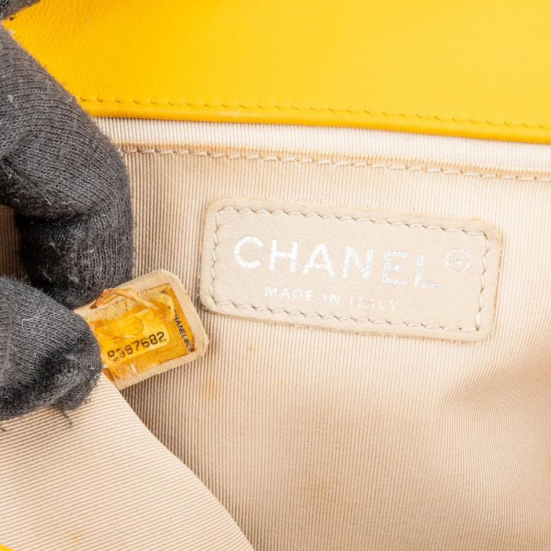 Chanel Quilted Lambskin Medium Boy Single Flap Crossbody Bag