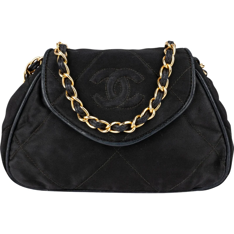 Chanel Quilted Jersey Single Flap Pouch Accessoires Shoulder Bag