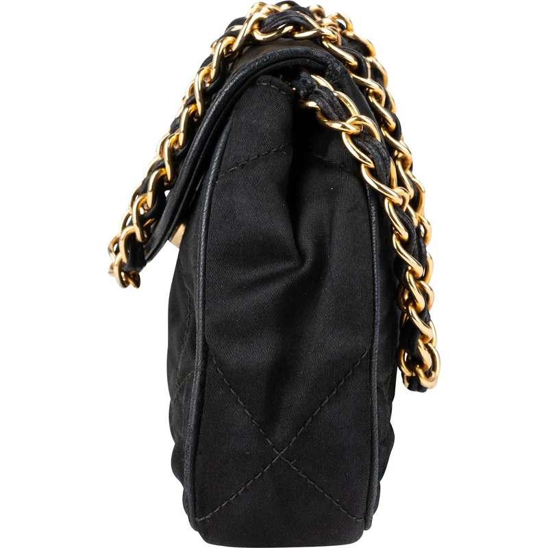 Chanel Quilted Jersey Single Flap Pouch Accessoires Shoulder Bag
