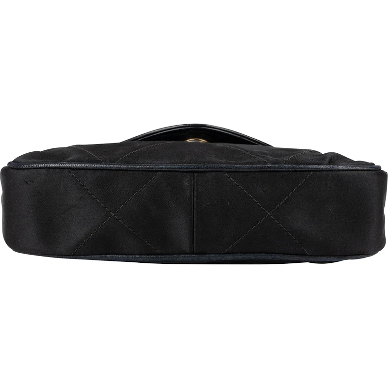 Chanel Quilted Jersey Single Flap Pouch Accessoires Shoulder Bag