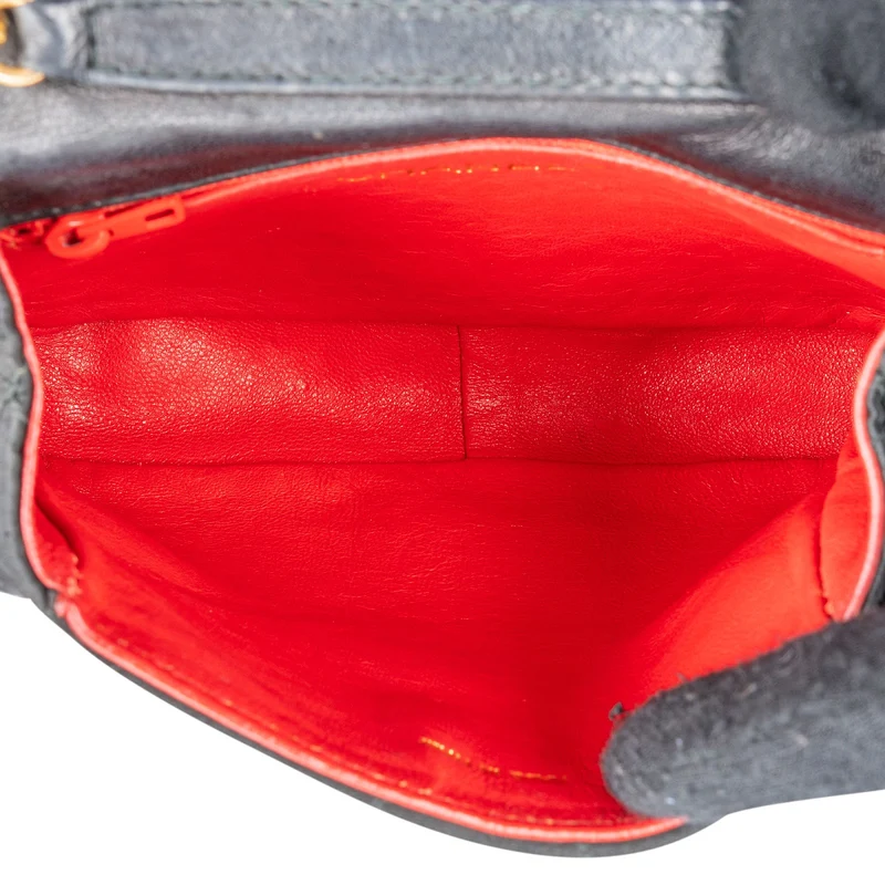 Chanel Quilted Jersey Single Flap Pouch Accessoires Shoulder Bag