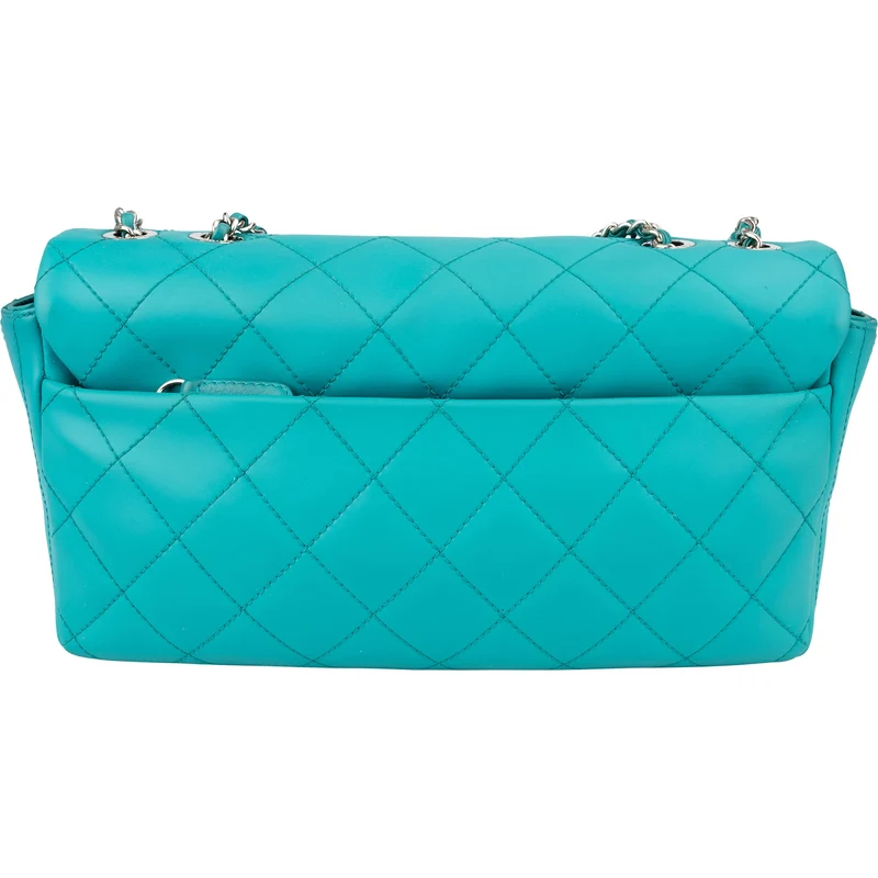 Chanel Quilted Latex Reversible Nylon Rectangular Single Flap Crossbody Bag