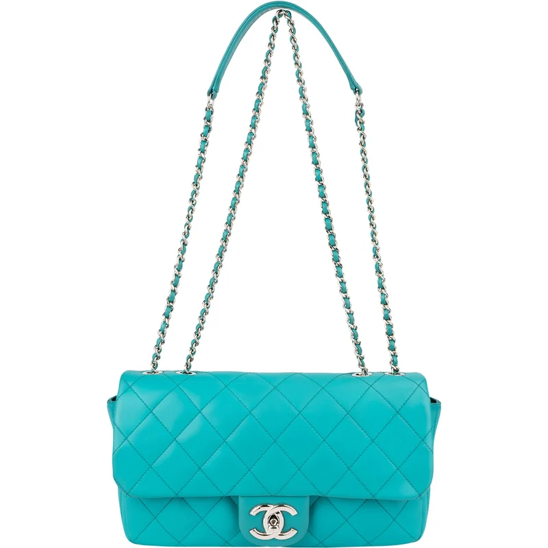 Chanel Quilted Latex Reversible Nylon Rectangular Single Flap Crossbody Bag