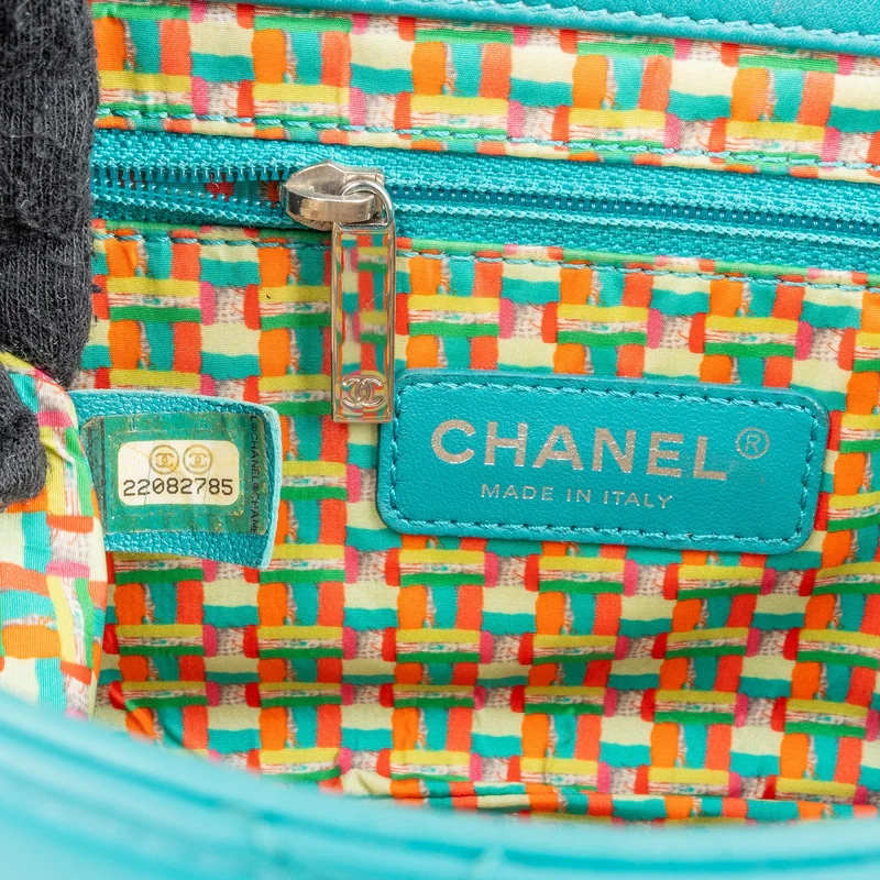 Chanel Quilted Latex Reversible Nylon Rectangular Single Flap Crossbody Bag
