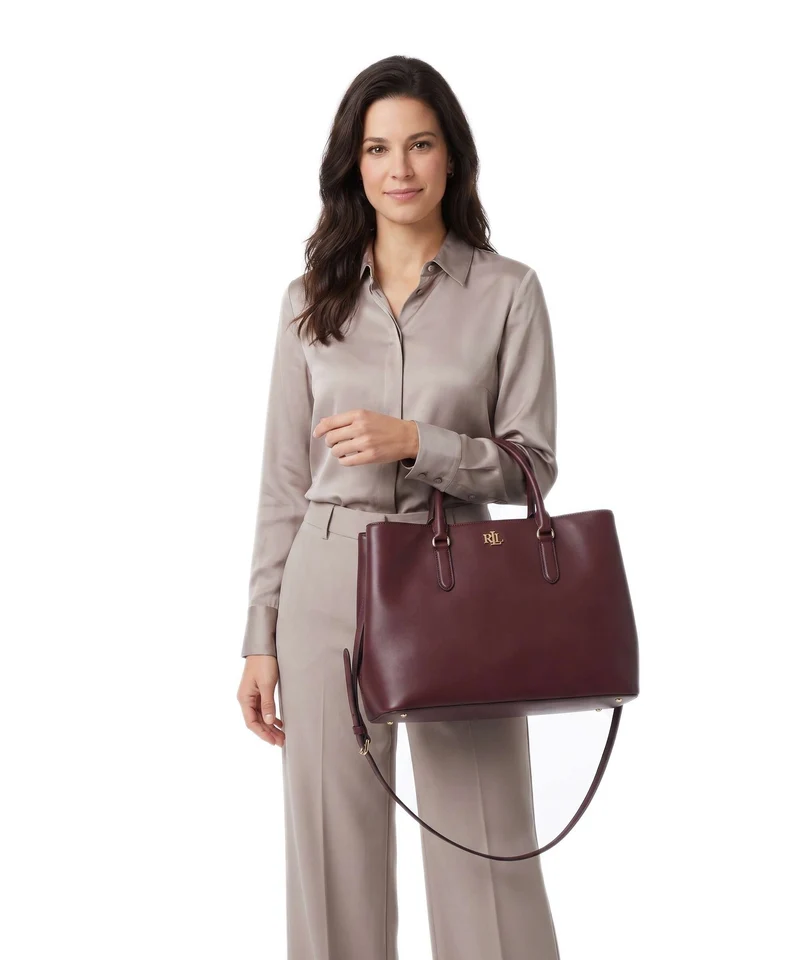 Lauren Ralph Lauren Marcy 36 Handtasche dark garnet