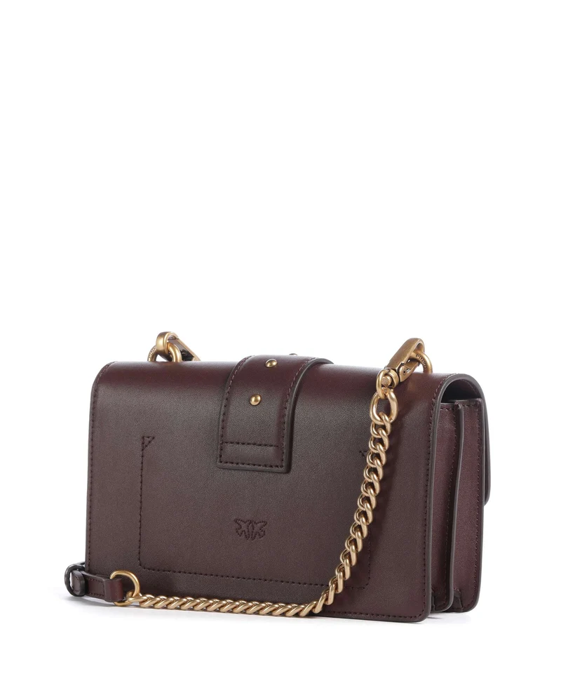 Pinko Love One Mini Umhängetasche borgogna/antique gold