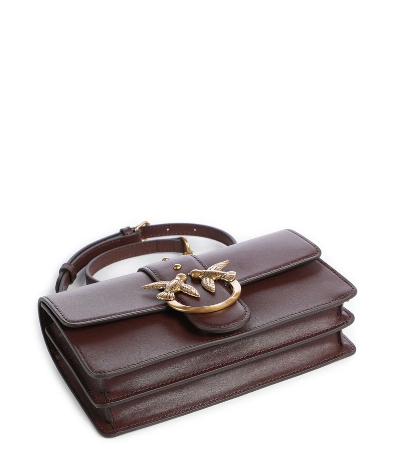 Pinko Love One Mini Umhängetasche borgogna/antique gold