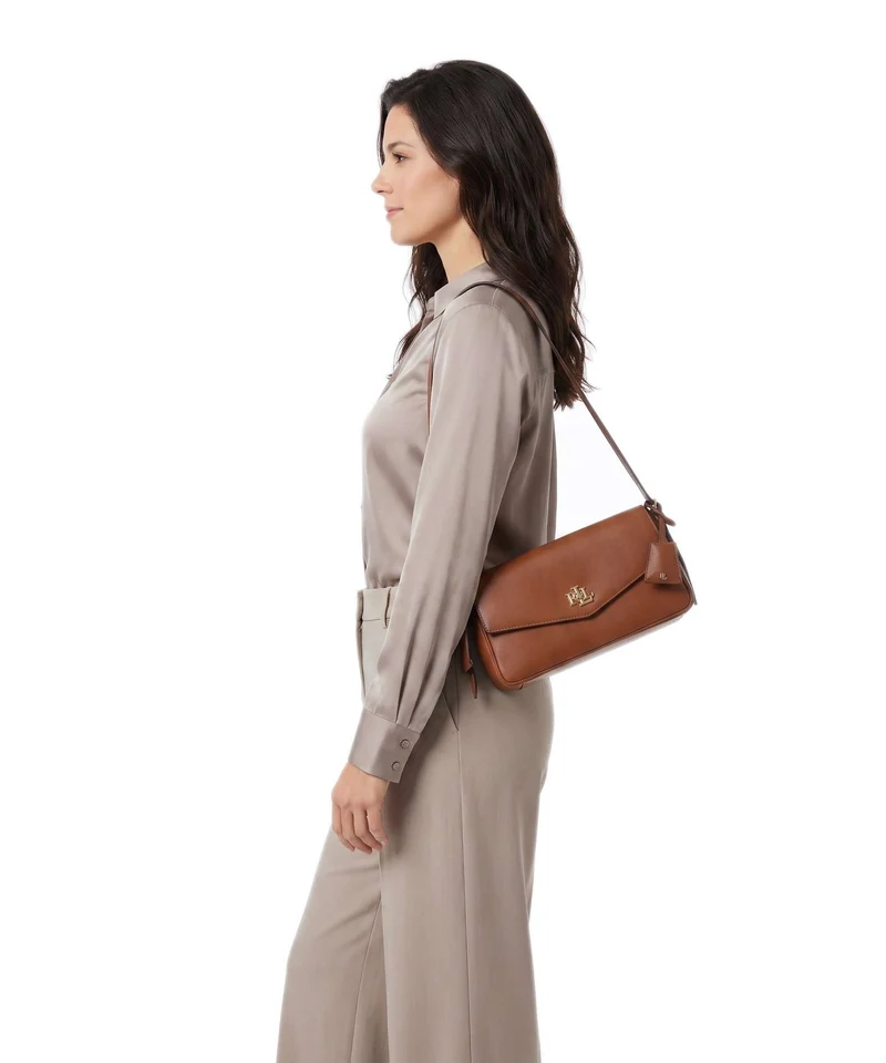 Lauren Ralph Lauren Farrah Medium Schultertasche lauren tan