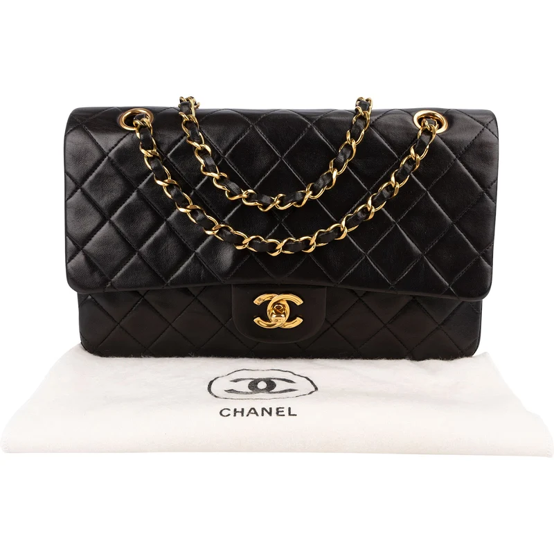 Chanel Quilted Lambskin 24K Gold Medium Double Flap Shoulder Bag