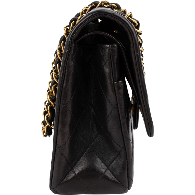 Chanel Quilted Lambskin 24K Gold Medium Double Flap Shoulder Bag
