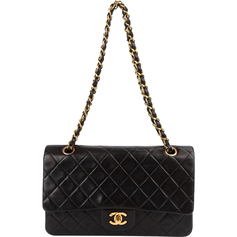 Chanel Quilted Lambskin 24K Gold Medium Double Flap Shoulder Bag