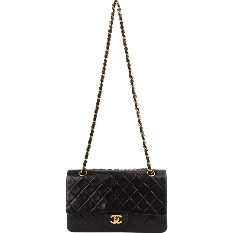 Chanel Quilted Lambskin 24K Gold Medium Double Flap Shoulder Bag