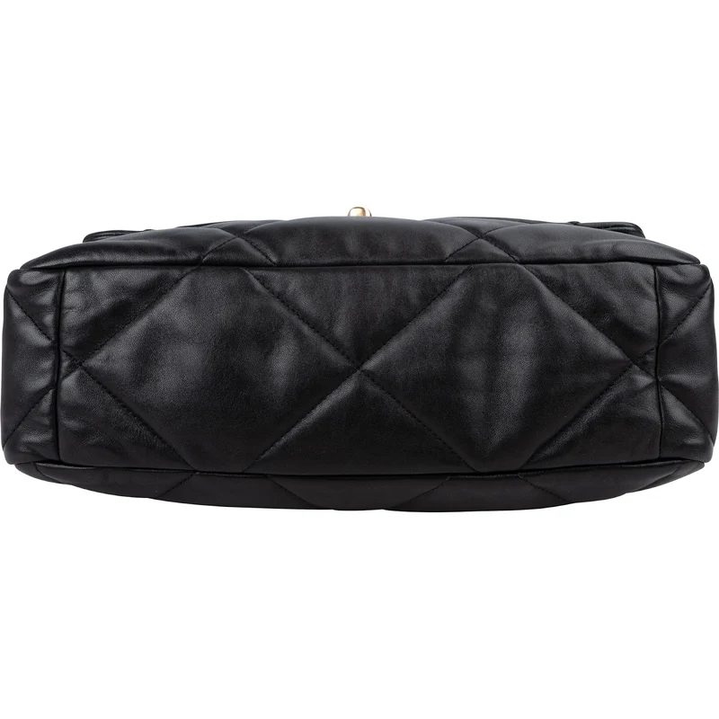 Chanel 19 Quilted Lambskin Leather Jumbo Single Flap Crossbody Bag