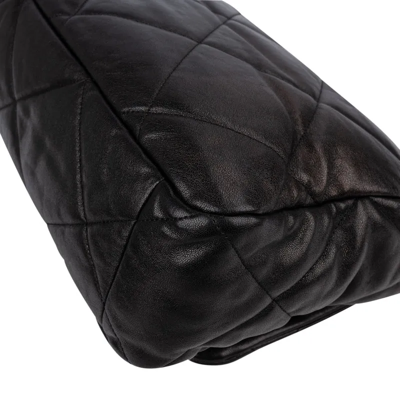 Chanel 19 Quilted Lambskin Leather Maxi Single Flap Shoulder Bag