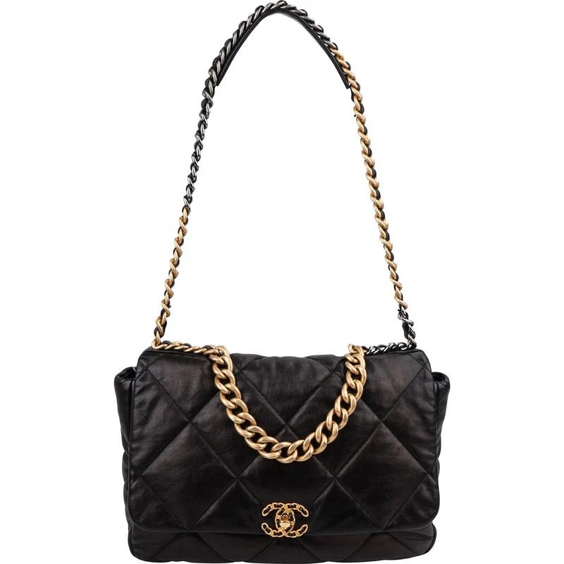 Chanel 19 Quilted Lambskin Leather Maxi Single Flap Shoulder Bag