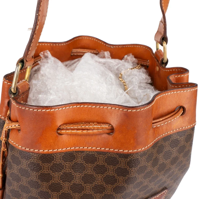 Celine Monogram Macadam Bucket Shoulder Bag