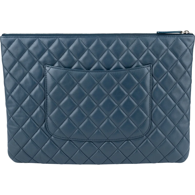 Chanel Quilted Lambskin CC Pouch Clutch