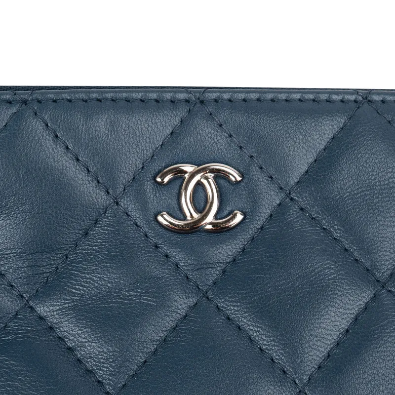 Chanel Quilted Lambskin CC Pouch Clutch